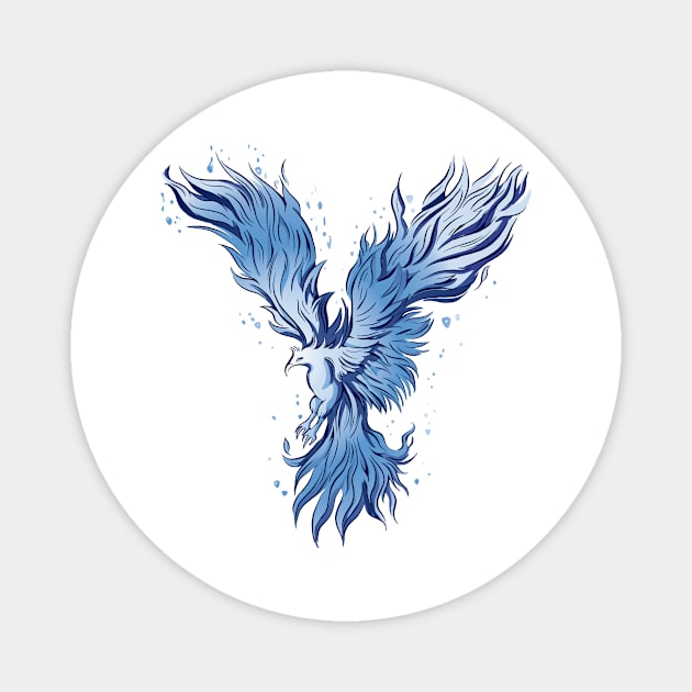 The Blue Phoenix Magnet by JFDesign123